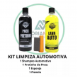 Kit Limpeza Automotiva Shampoo Pretinho Flanela E Esponja