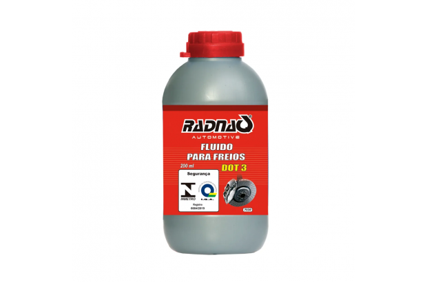 Fluido de Freio DOT 3 Radnaq RQ7030 200ml Alta Performance para Sistema Hidráulico