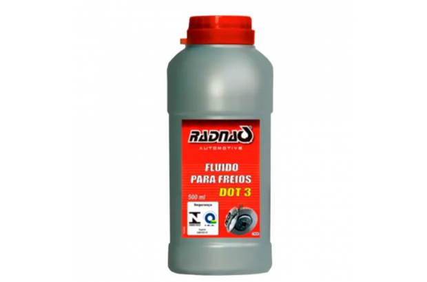 Fluido de Freio DOT 3 Radnaq 500ml Alta Performance para Sistema Hidráulico