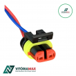 Kit 4 Conector Chicote 2 Vias Lanterna Led Lateral Carreta