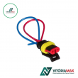 Kit 4 Conector Chicote 2 Vias Lanterna Led Lateral Carreta