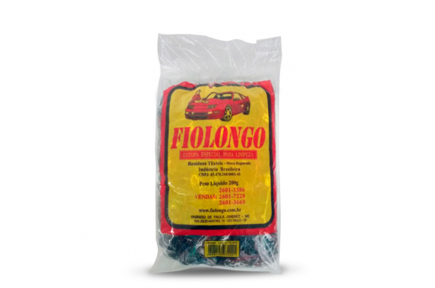 Estopa Multiuso Colorida Fiolongo 10kg Para Polimento e Limpeza