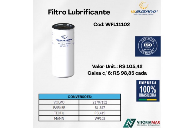 Filtro Lubrificante Caminhões Volvo | Alta Eficiência