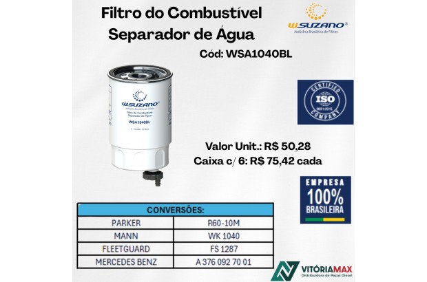 Filtro Separador De Água Caminhões Mercedes/iveco/volkswagen