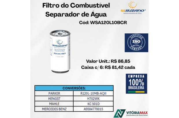 Filtro De Combustível Separador De Água Volkswagen Man Truck